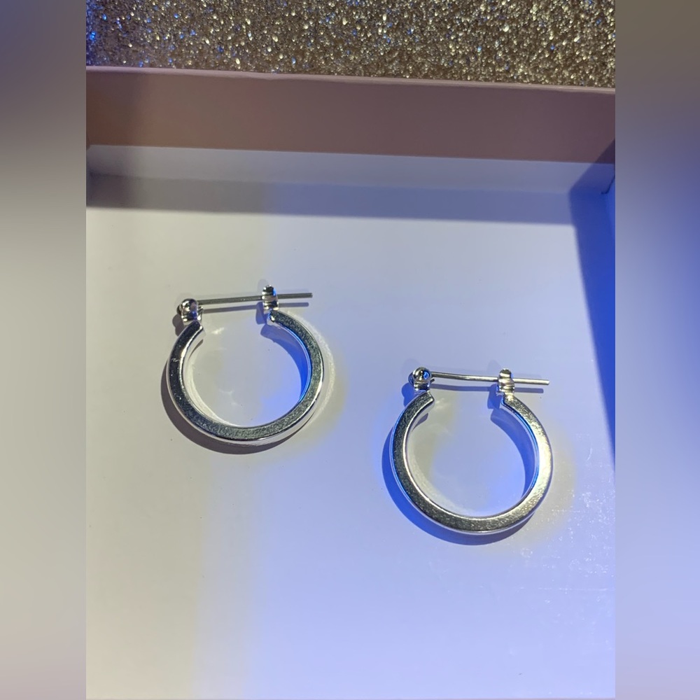 Sterling silver hoop earrings
